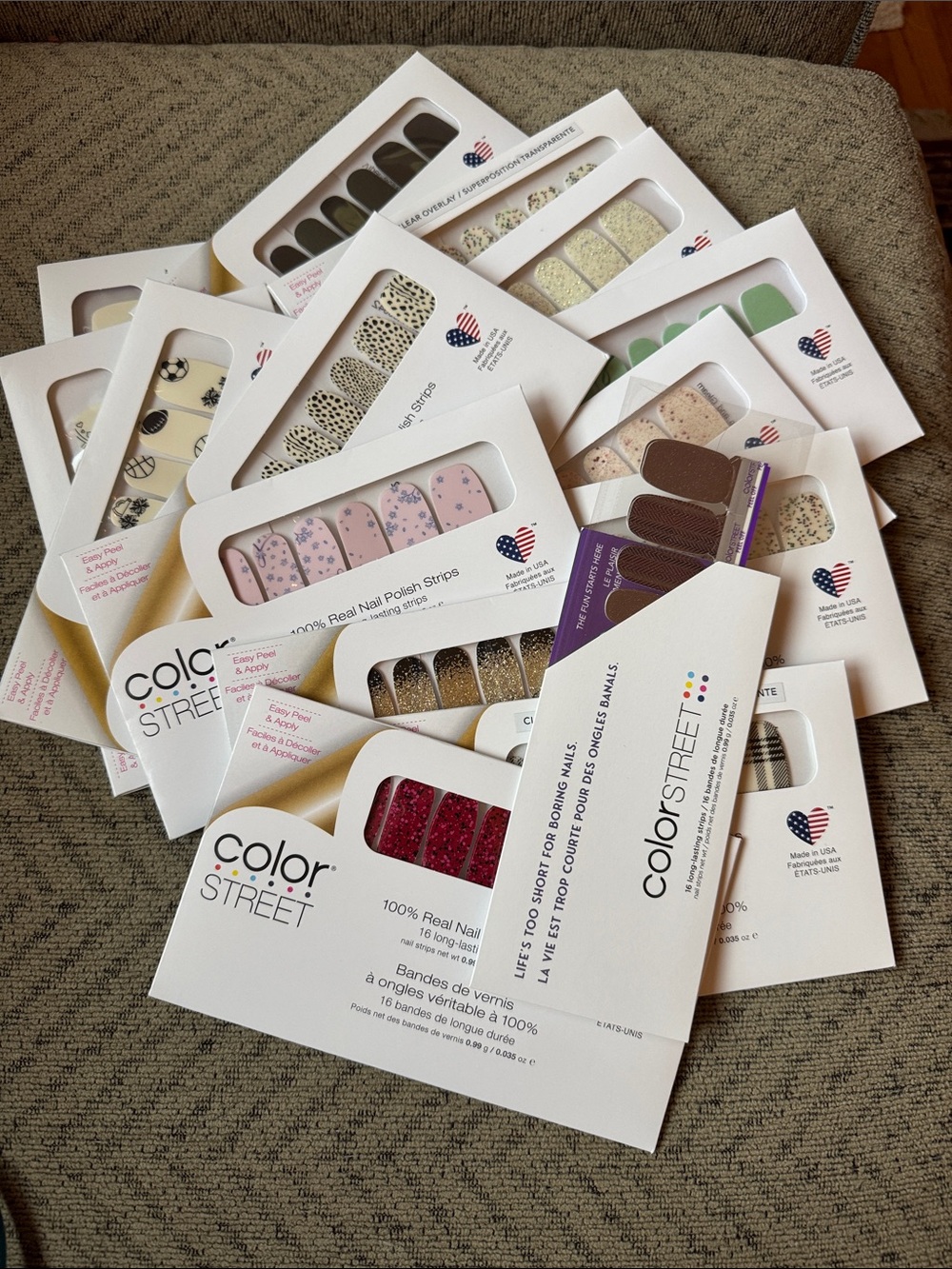 Color Street Mystery Bundle of 15 sets of Nail Strips NIP - Bundle #2
